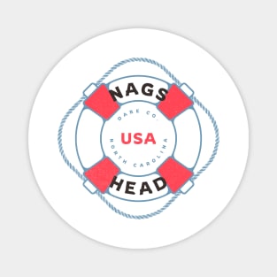 Nags Head, NC Summertime Vacation Life Preserver Magnet